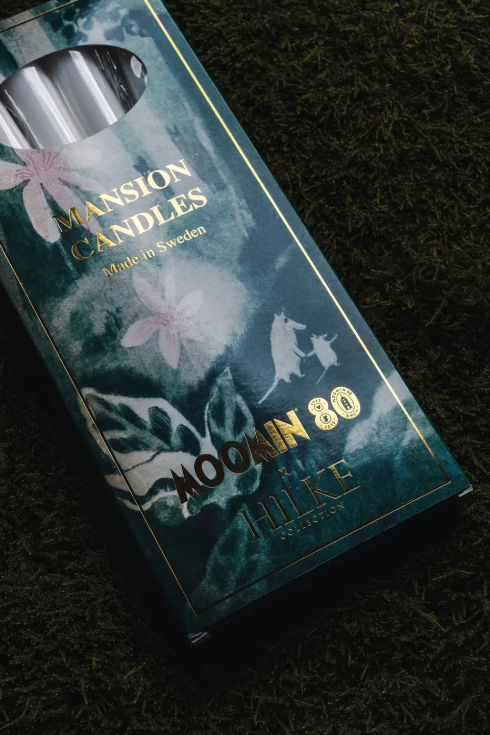 New Hilke Collection 6 Velas Herrgårdsljus 30 cm, Moomin Blanco