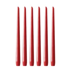 Best Hilke Collection 6 Velas Herrgårdsljus 30 cm, brillo Rojo
