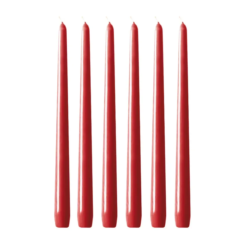 Best Hilke Collection 6 Velas Herrgårdsljus 30 cm, brillo Rojo