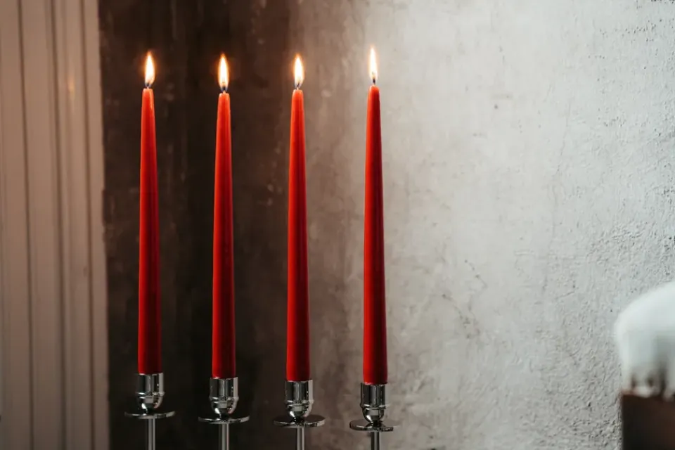 Best Hilke Collection 6 Velas Herrgårdsljus 30 cm, brillo Rojo