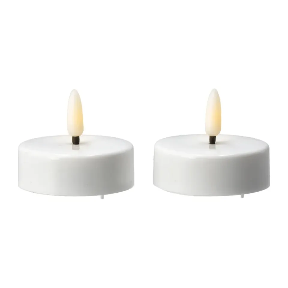Online Scandi Essentials 2 Velas LED Bright Ø5,8 cm, White Blanco