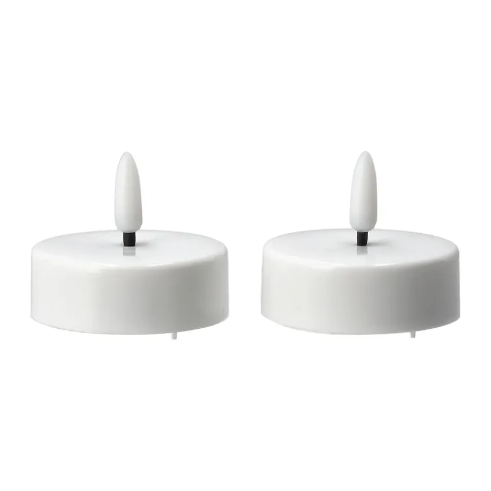 Online Scandi Essentials 2 Velas LED Bright Ø5,8 cm, White Blanco