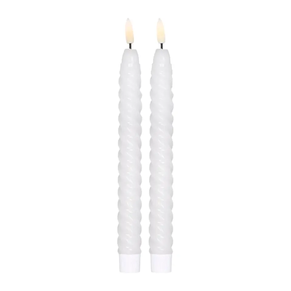 Sale Scandi Essentials 2 Velas LED Twisted 25 cm, Blanco
