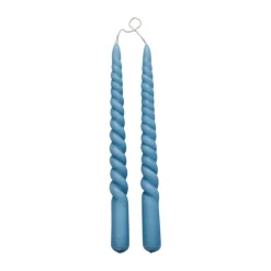Clearance Lene Bjerre 2 Velas Twisted skruvade 25 cm, F. Blue Azul