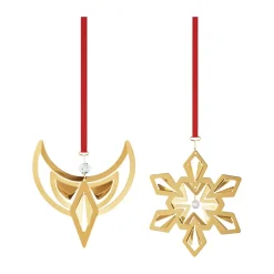 Georg Jensen Adorno colgante de Navidad 2024, 2-pack, Chapado en paladio Plateado