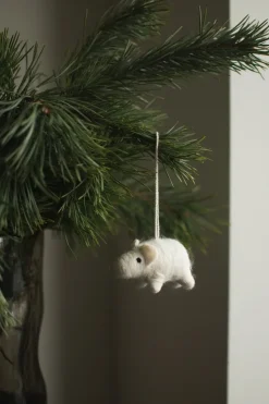 DBKD Adorno colgante Hanging pig, Blanco