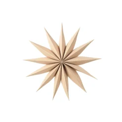 New Broste Copenhagen Adorno de navidad Venok Estrella Ø30 cm, Natural Marrón