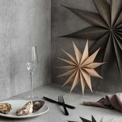 New Broste Copenhagen Adorno de navidad Venok Estrella Ø30 cm, Natural Marrón