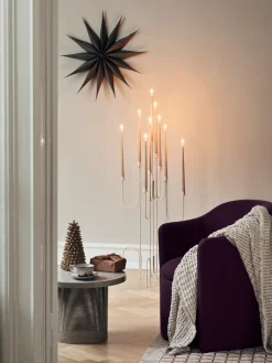 Online Broste Copenhagen Adorno de navidad Venok Estrella Ø70 cm, Fungi Marrón