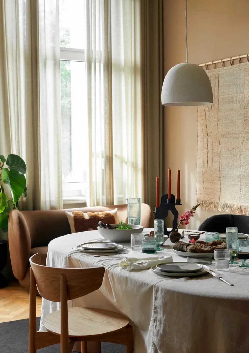 Hot Ferm Living Adorno de pared Harvest 100x165 cm, Natural Marrón