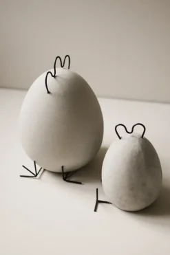 Best DBKD Adorno de pascua Heavy Hen hormigón, grande Gris