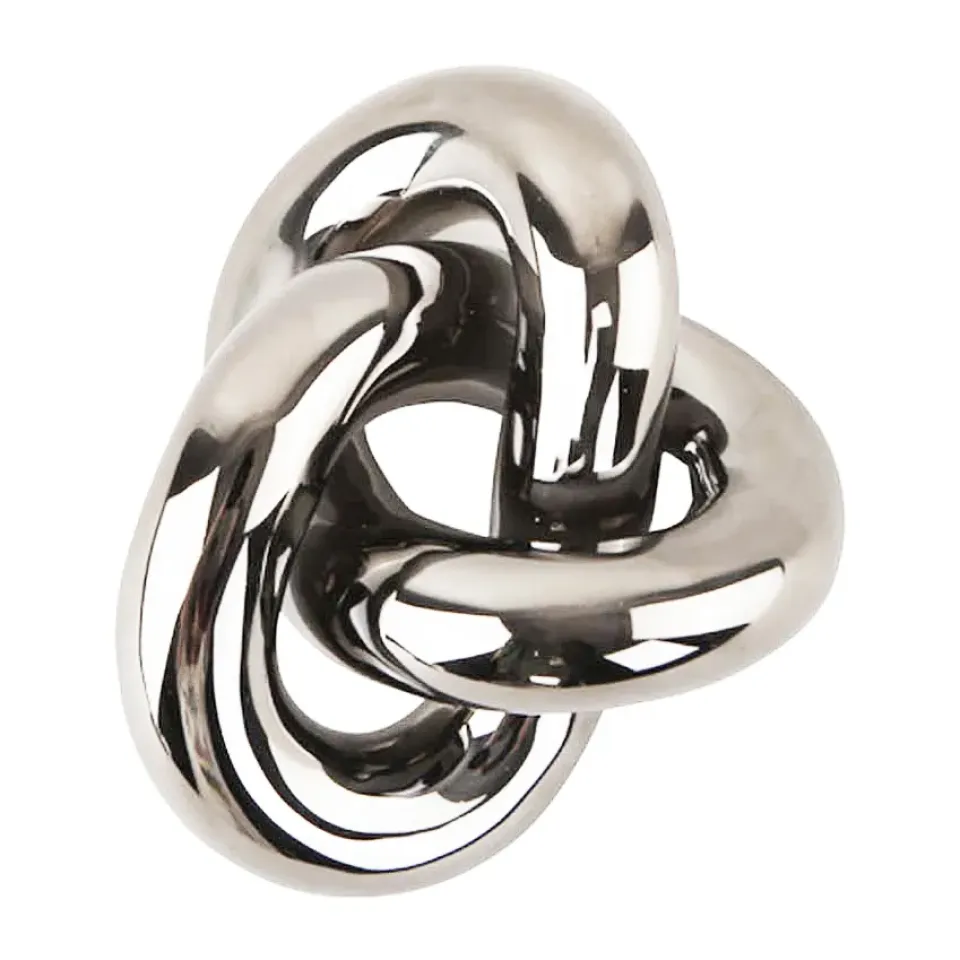 Best Cooee Design Adorno Knot Table large, Light Silver Plateado