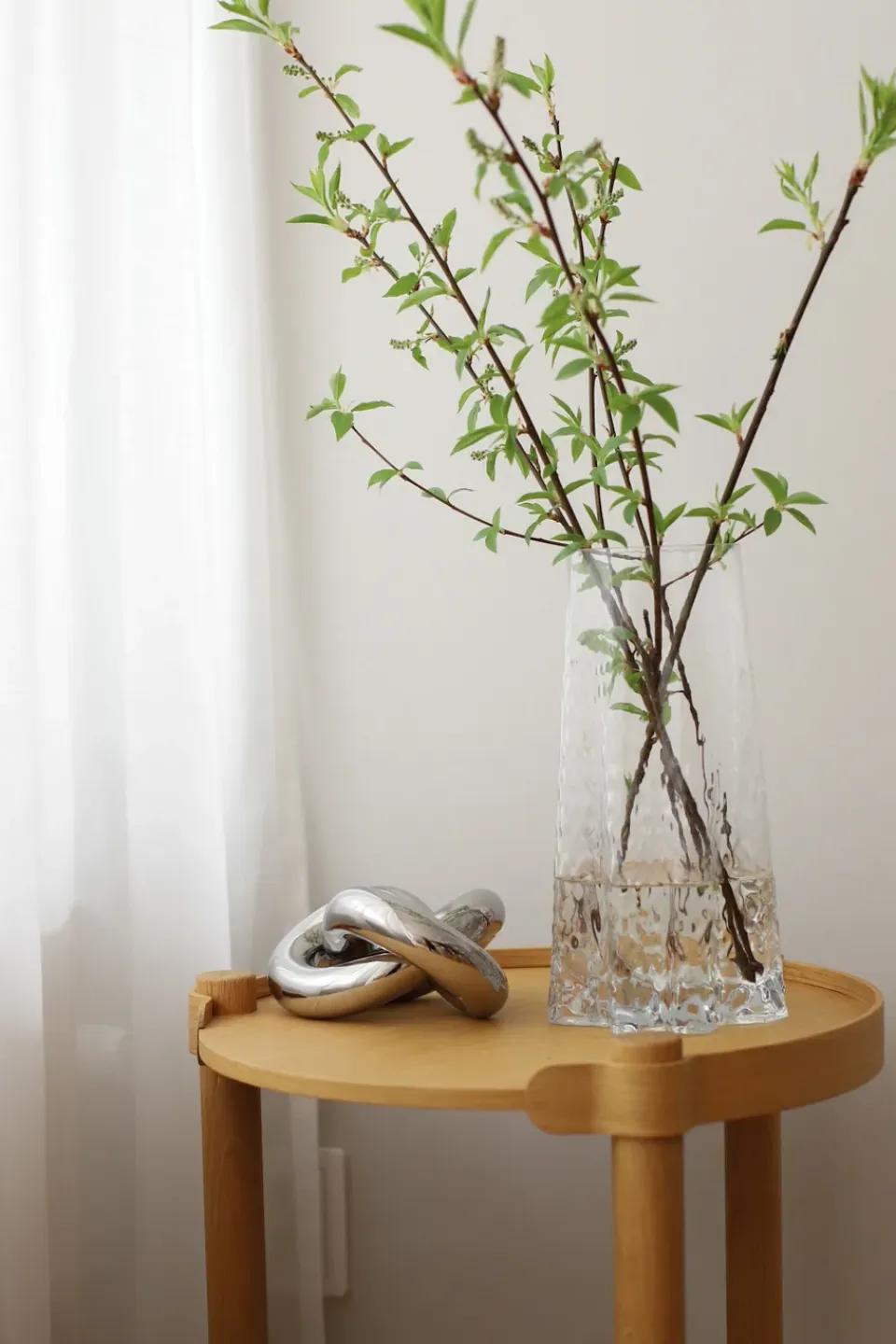 Best Cooee Design Adorno Knot Table large, Light Silver Plateado