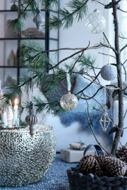 Online Lene Bjerre Adorno navideño Norille 12 cm, Mörkgrå Gris