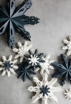 Online Broste Copenhagen Adorno navideño Snowflake White, Ø15 cm Blanco