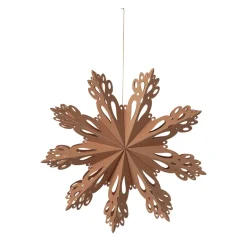 Sale Broste Copenhagen Adorno navideño Snowflake Indian tan, Ø30 cm Marrón