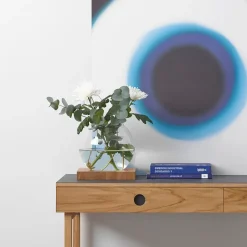 New A2 Adorno Space, Roble teñido de , vidrio Negro