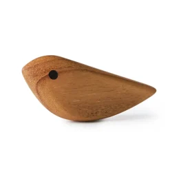 Outlet Warm Nordic Adorno Twirling Bird S, Teca Marrón