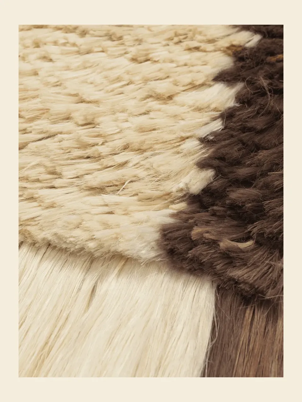 Clearance Ferm Living Alfombra de pared Edge Wall Rug 50x110 cm, Blanco roto - Café Beige