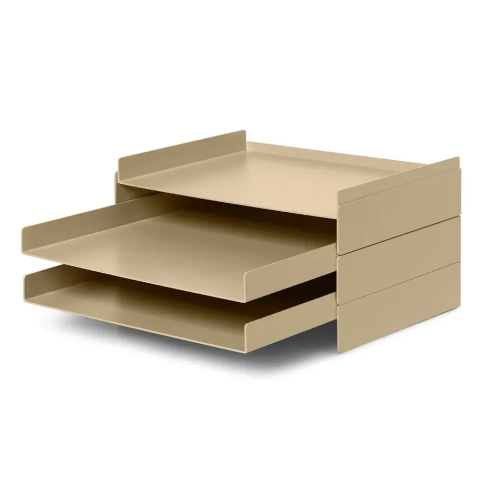 Best Ferm Living Almacenamiento de documentos 2x2 Organiser, Cashmere Beige