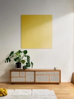 Design House Stockholm Aparador Air low, Roble, ratán Marrón