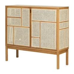 Online Design House Stockholm Aparador Air, Roble, 120x110 cm, con patas Beige