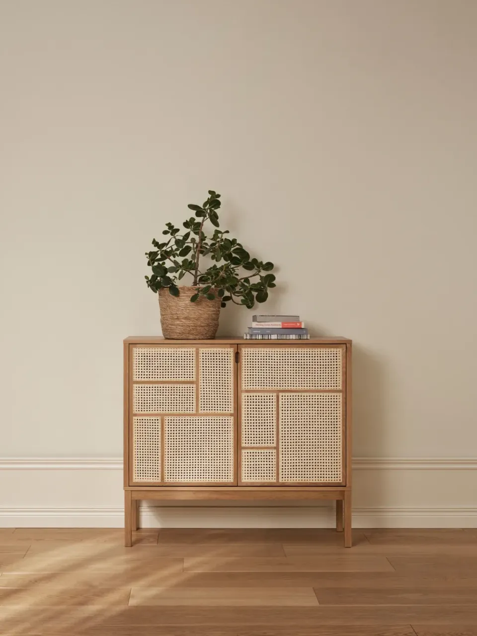 Online Design House Stockholm Aparador Air, Roble, 120x110 cm, con patas Beige