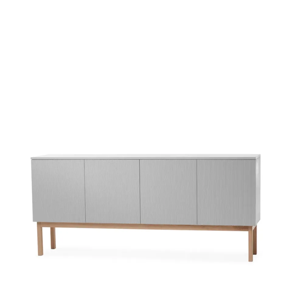 Best A2 Aparador Beam, claro, base de roble aceitado blanco Gris