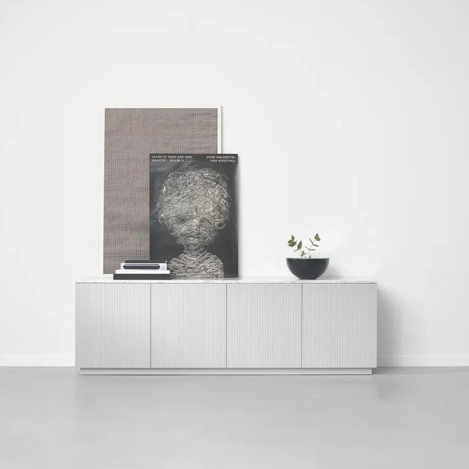 Sale A2 Aparador Beam, claro, base de roble aceitado blanco Gris