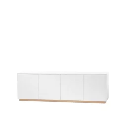 Best A2 Aparador Beam, Lacado , base de roble aceitado Blanco
