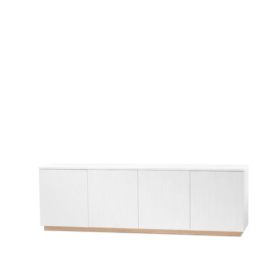 Best A2 Aparador Beam, Lacado , base de roble aceitado Blanco