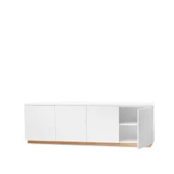 Best A2 Aparador Beam, Lacado , base de roble aceitado Blanco