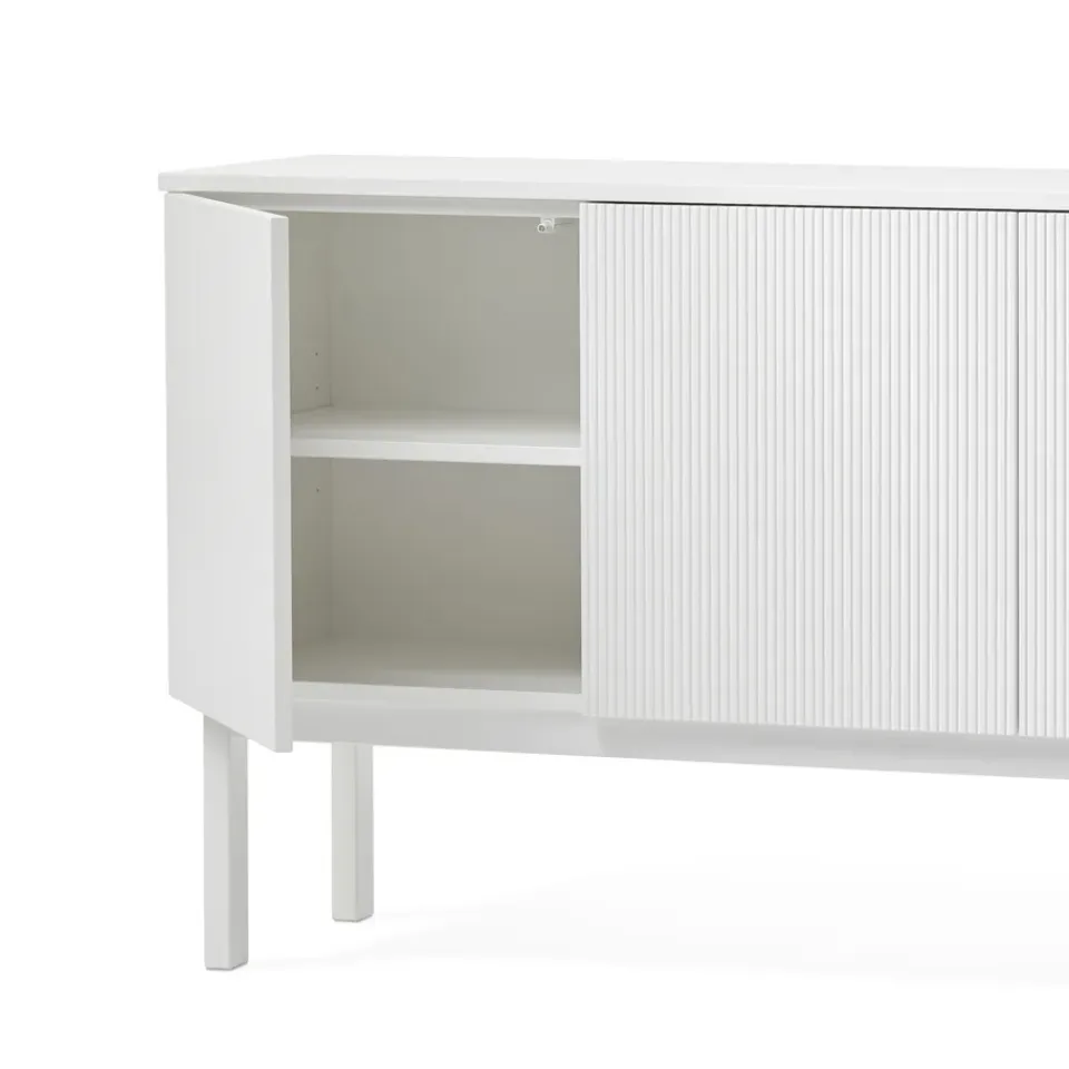 Best A2 Aparador Beam, Lacado , base de roble aceitado Blanco