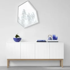 Best A2 Aparador Beam, Lacado , base de roble aceitado Blanco