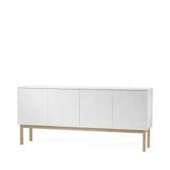 Best A2 Aparador Beam, Lacado , base de roble aceitado Blanco