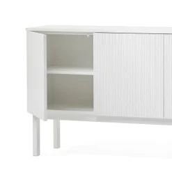Outlet A2 Aparador Beam, Lacado , base blanca Blanco