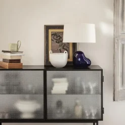 Outlet Ferm Living Aparador Haze, Cashmere, vidrio ondulado Beige