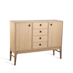 Discount Mavis Aparador Höllviken, Roble blanqueado Beige