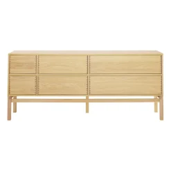 1898 Aparador Hylte 6 cajones 172x73 cm, Roble Beige