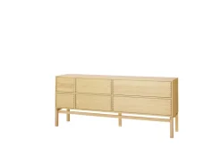 1898 Aparador Hylte 6 cajones 172x73 cm, Roble Beige