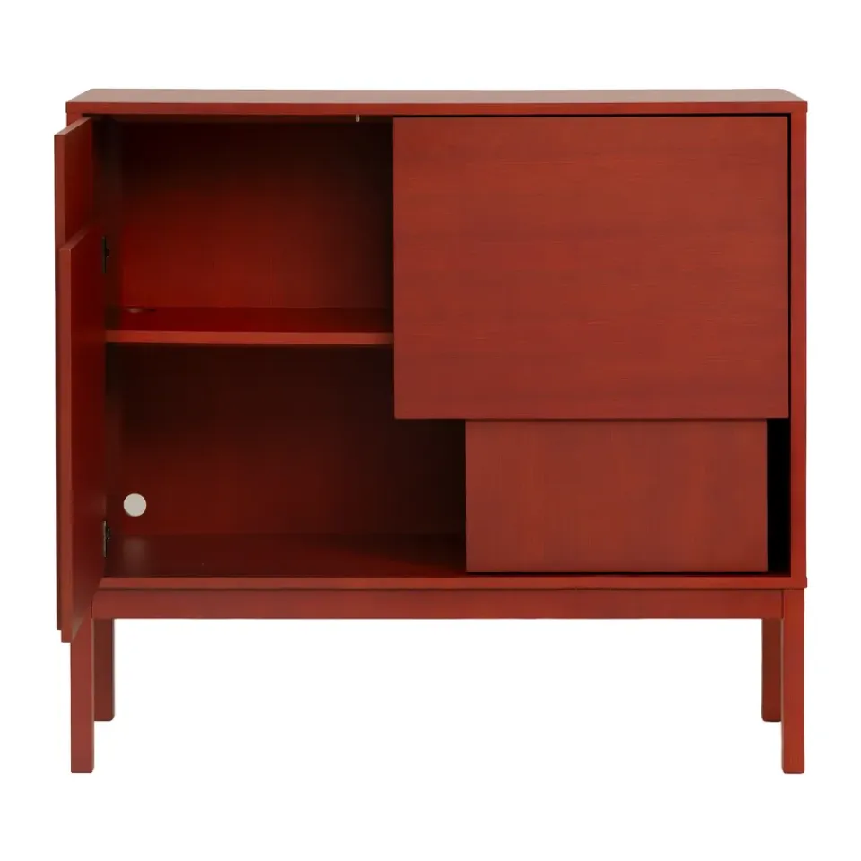 Hot Design House Stockholm Aparador Layer, , 120x110, con patas Rojo