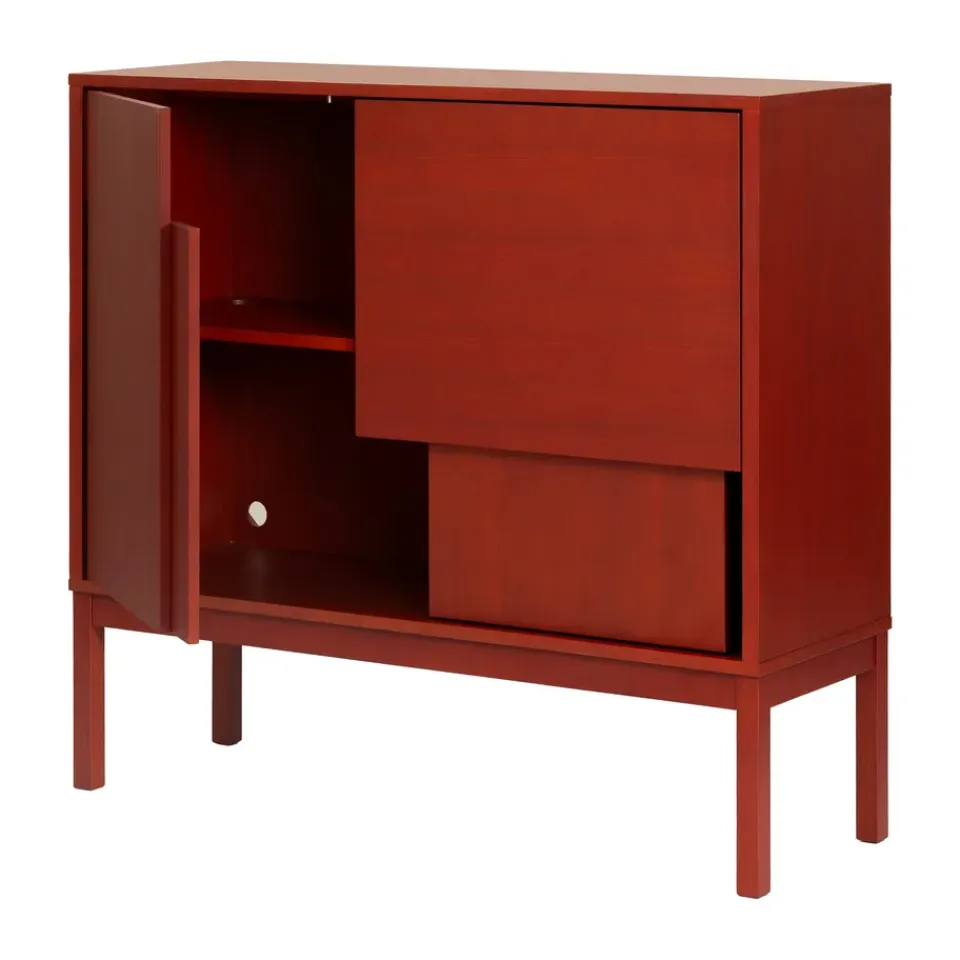 Hot Design House Stockholm Aparador Layer, , 120x110, con patas Rojo