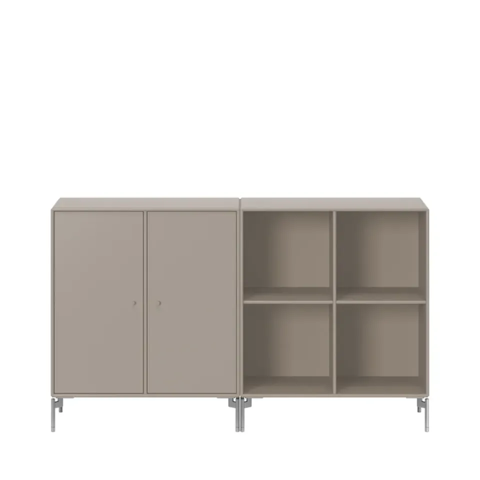 Clearance Montana Aparador Pair, Truffle 141, patas de cromo Beige