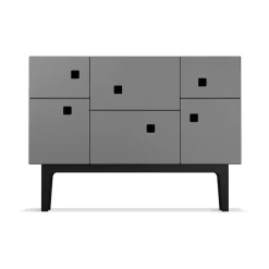Zweed Aparador Peep C2, Slate grey, lacado negro Gris