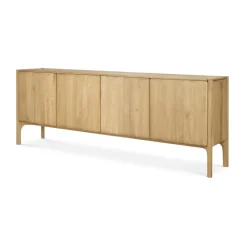 Clearance Ethnicraft Aparador PI, Roble, 4 puertas Marrón