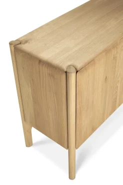 Clearance Ethnicraft Aparador PI, Roble, 4 puertas Marrón