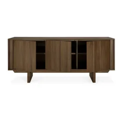 Hot Ethnicraft Aparador Pillar, Teak salvaje, 169 cm Marrón