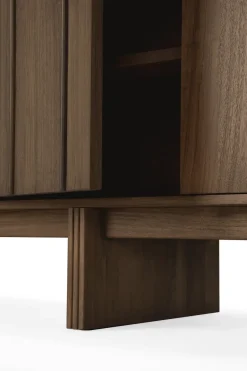 Online Ethnicraft Aparador Pillar, Wild brown teak, 119 cm Marrón