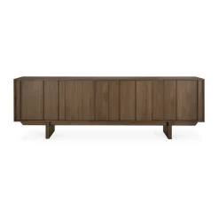 Clearance Ethnicraft Aparador Pillar, Wild brown teak, 220 cm Marrón
