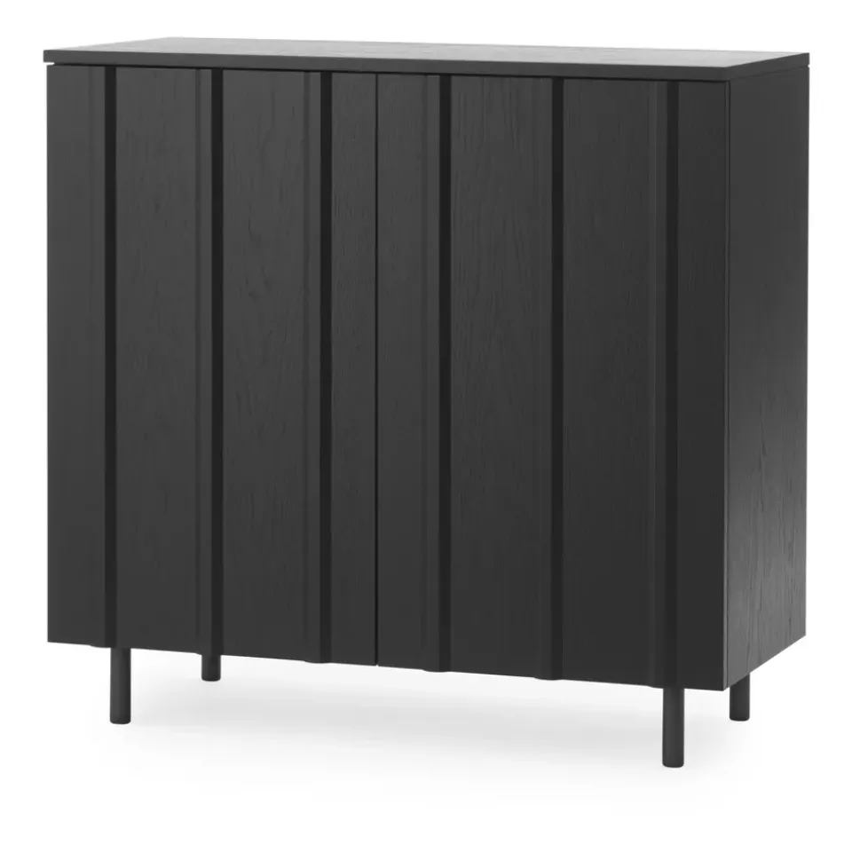 Hot Normann Copenhagen Aparador Rib 96x98,5 cm, Soft Black Negro